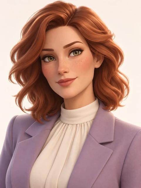 3D AI girl generator style — stylised 3D render of a fictional adult woman