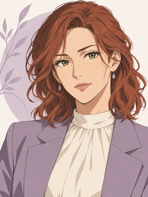 Anime AI girl generator style — illustrated adult character with cel shading